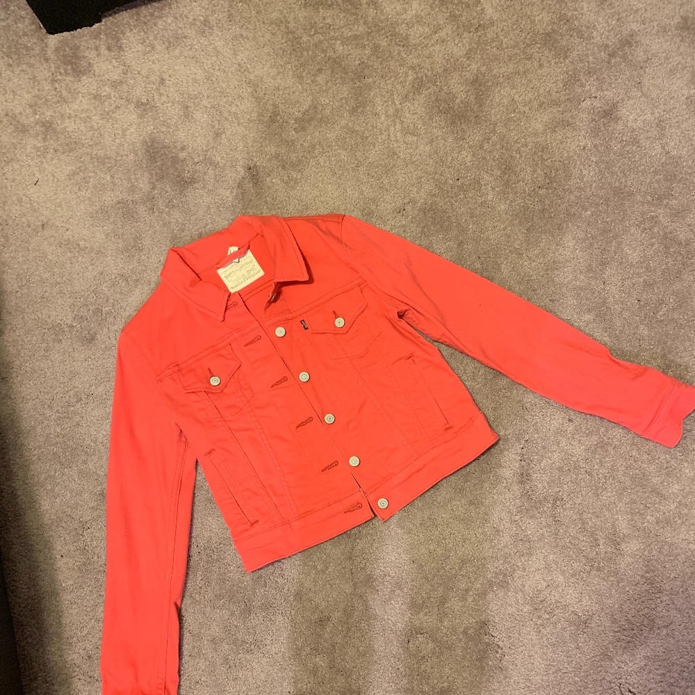 New Levi's Coral Denim Jacket